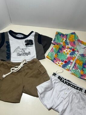 Build a Bear Boy Themed Stuffed Animal Outfits Skateboard Cargo Shorts Underwear